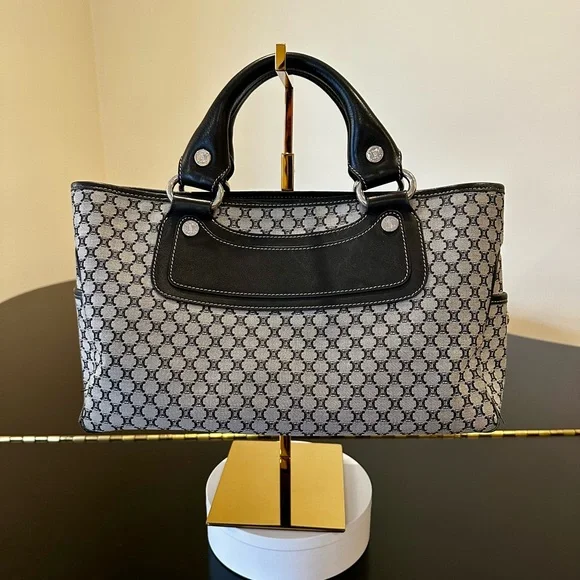 CELINE 80’S VINTAGE RETRO ICONIC COUTURE LUXURY AUTHENTIC RUNWAY MACADAM BAG - Picture 1 of 17